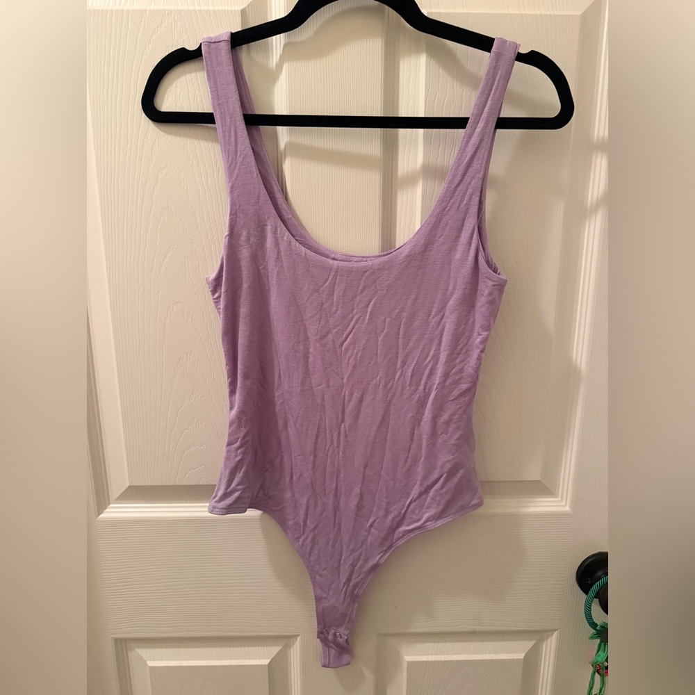Double Zero Lilac Scoop Neck Bodysuit